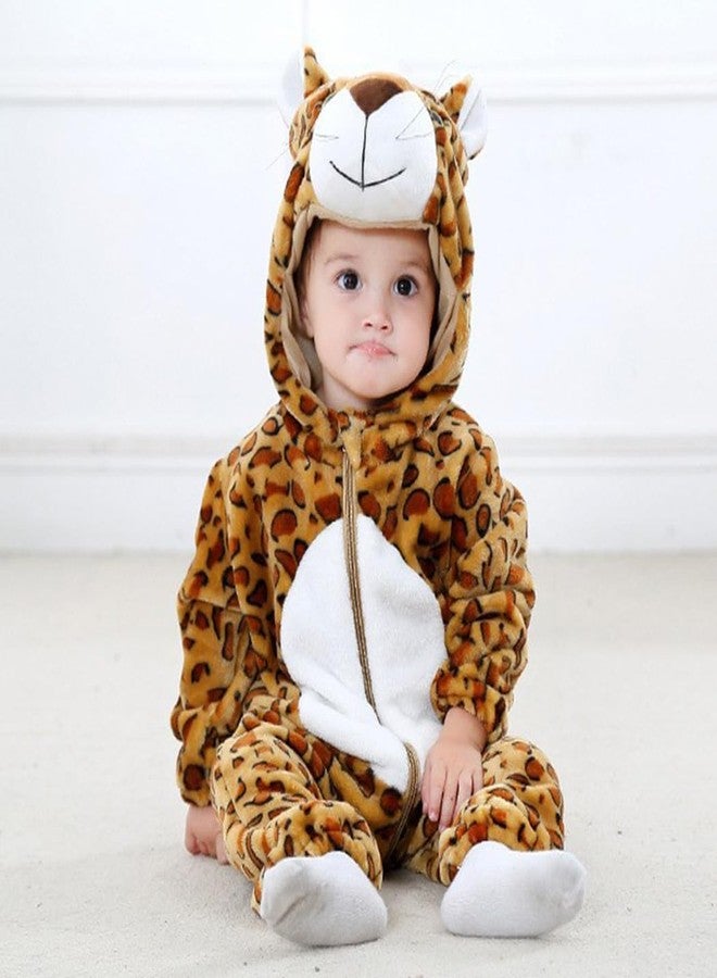 CuteOn Toddler Halloween Costume Onesie Cosplay Romper Christmas Infants Baby Costume Leopard 2-3 Years - Image 4